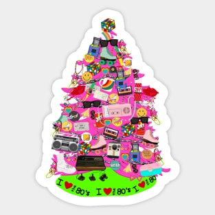 80's Christmas tree Sticker